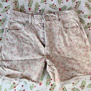 Boyish High Rise Floral Denim Shorts